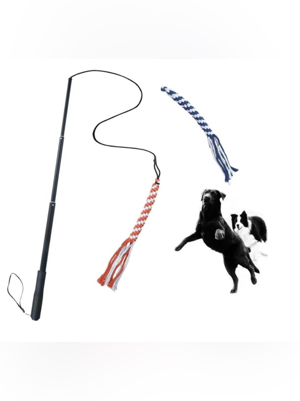 NWOT ASOCEA Dog Extendable Teaser Wand Pet Flirt Stick